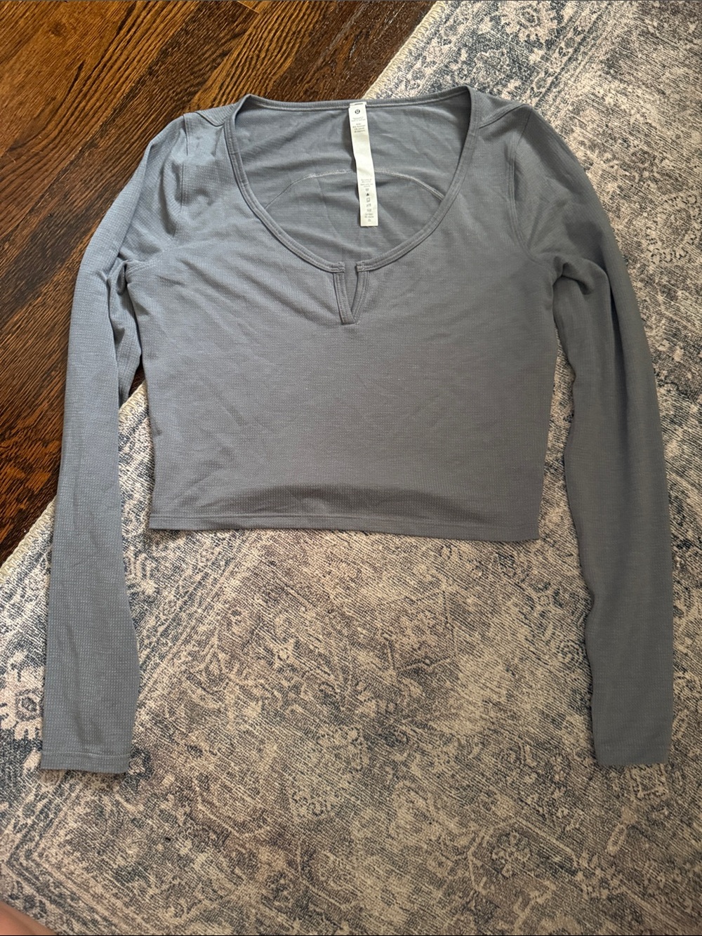 lululemon athletica Long-Sleeve Crop Top - Gray